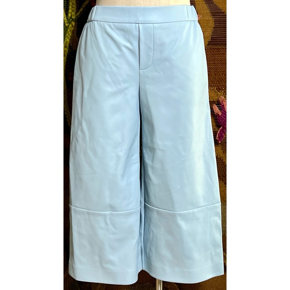 Anthropologie Faux Leather Cropped Pants XS